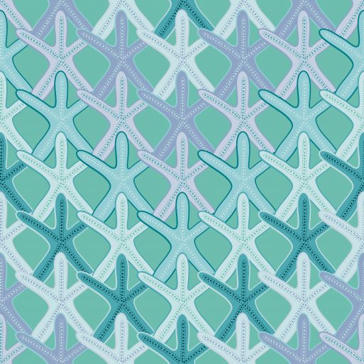 Blue Elegant Starfishes